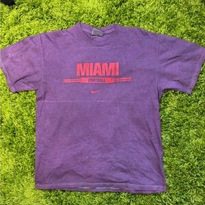 Y2K Center Swoosh Nike Miami Football Graphic T shirt